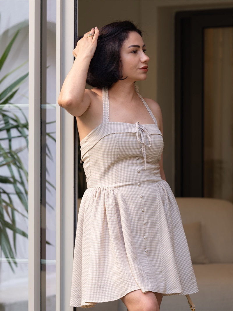 Kemerli Kesik Paça Straight Jean