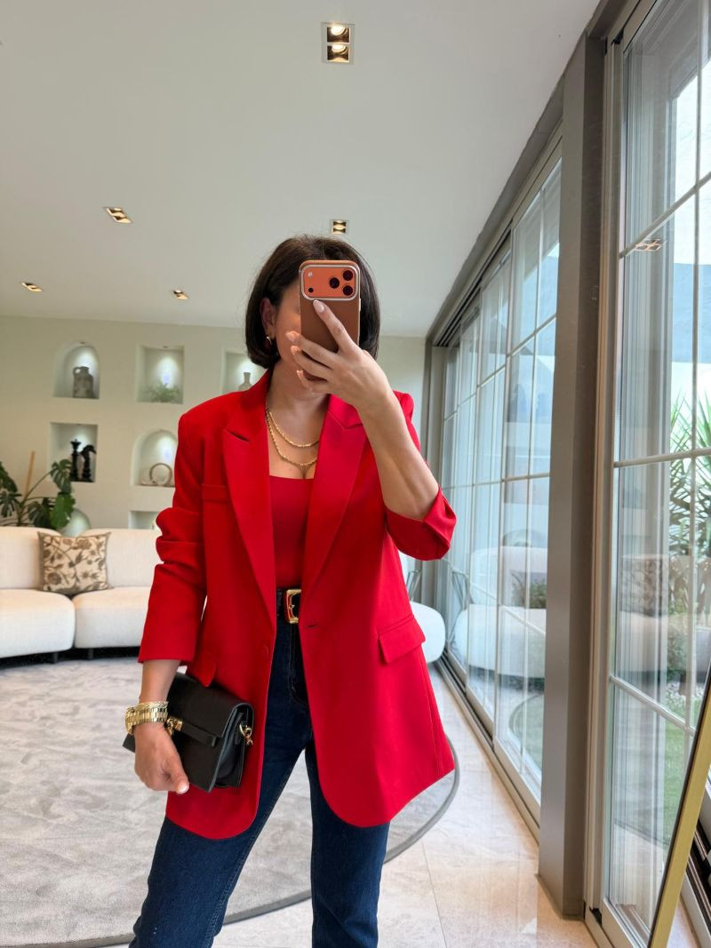 Blazer  Kırmızı Ceket